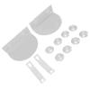 2pcs Acrylic Window Plant Shelves with Suction Cups Support Brackets Semicircular Window Sill Extender for Succulents