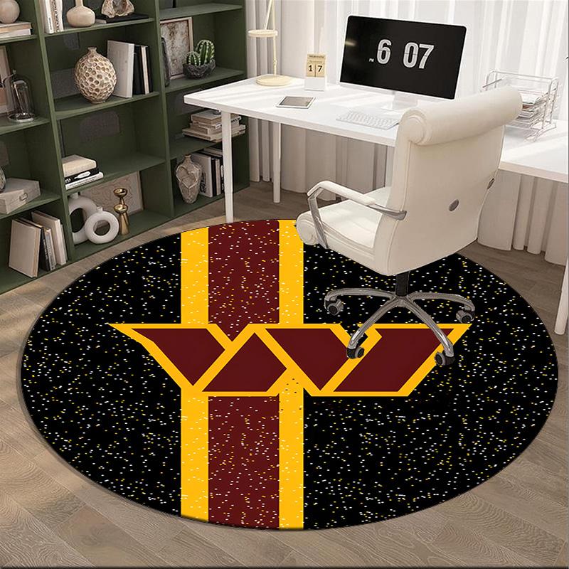 Redskins Football Club Design Round Rug for Livingroom,Bedroom, Palyroom, Chair Rug, Area rug, Circle Carpet, Large Size Fan Christmas gift