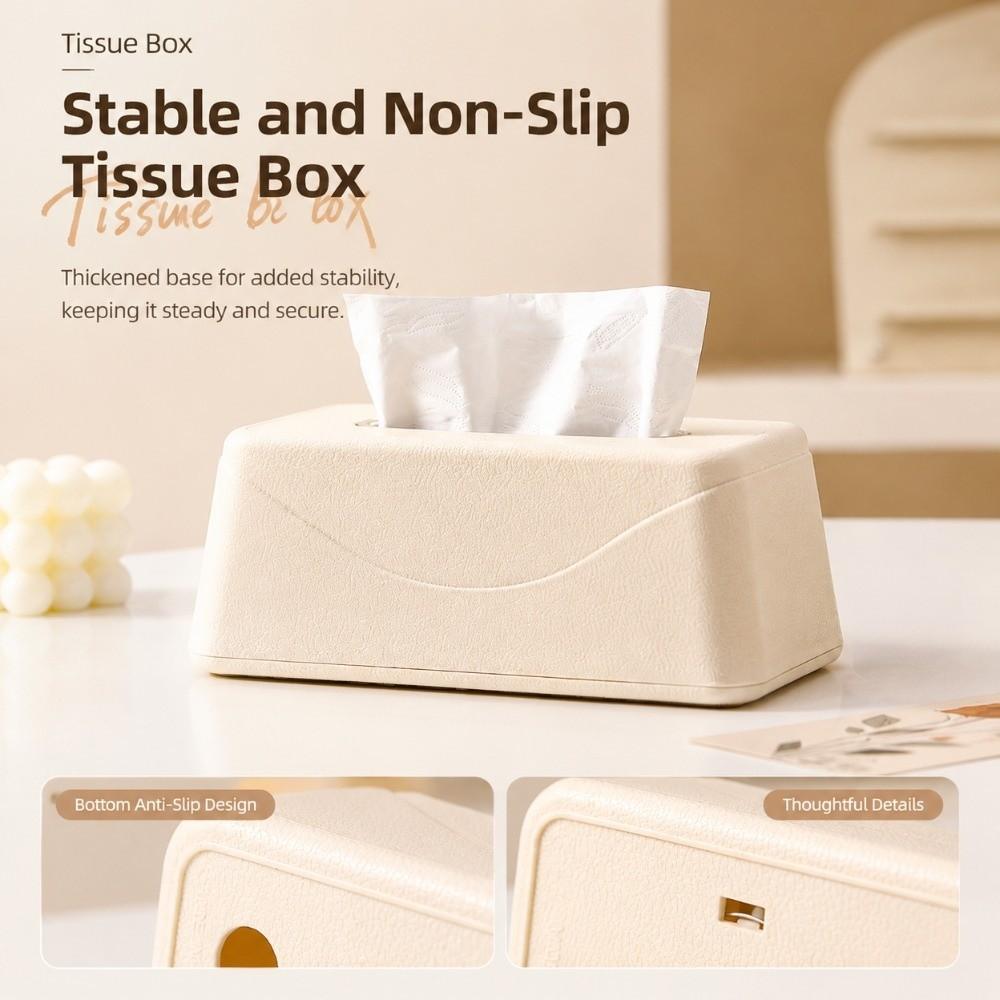 Built-in Spring Tissue Box Holder Large Capacity Paper Holder Durable Tissue Box Cover Living Room