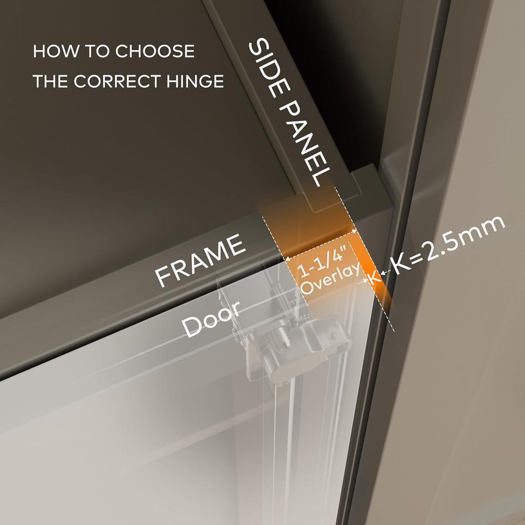 6 Pack Soft Close Cabinet Hinges 40mm Cup 1-1/4 Inch Overlay Kitchen Cabinet Hinges 95 Degree 3-Way Adjustment Self Closing Cabinets Door Hinge