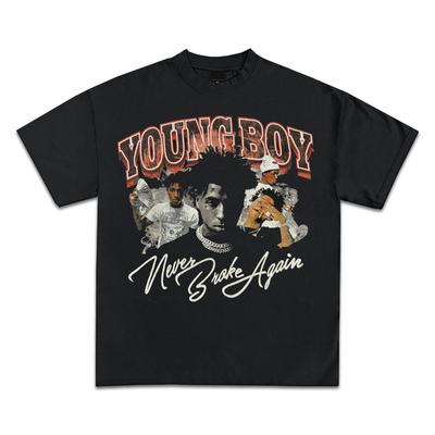 Youngboy Vintage Never Broke Again Grafiniai Marškinėliai Aukščiausios Kokybės Sunkūs MASA Marškiniai Vyriški Streetwear Harajuku Y2K Viršutiniai Drabužiai