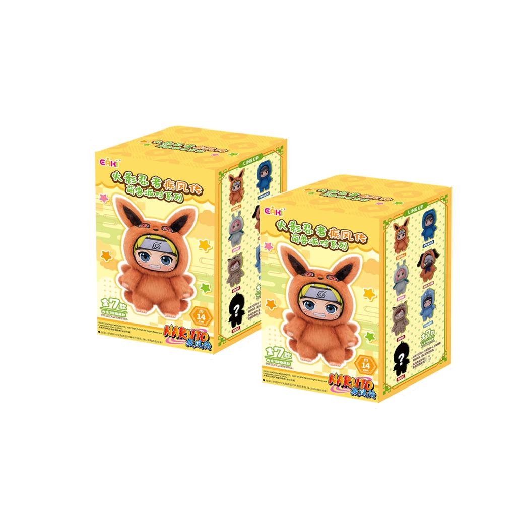 Authentic EAKI Naruto Blind box Shippuden Party Series Stuffed Plush Trendy Ornament Collection Toy Birthday Christmas Gifts