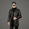 Neuer Herren Echtledermantel Herbst und Winter High-End Business Casual Temperament Winddicht Fell All-in-One Jacke