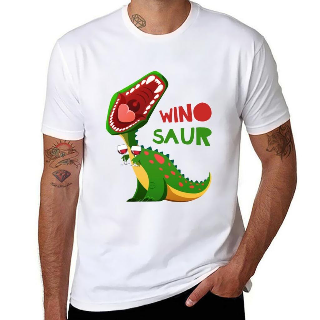 Winosaurus Roar Wine Drinking Winosaur TShirt Breathable Workout Short Sleeve Top