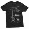 Koszulkka T-shirt z rysunkiem patentowym gitary z 1955 roku Gitarzysta muzyka muzyk Koszulka Gitarzysty
