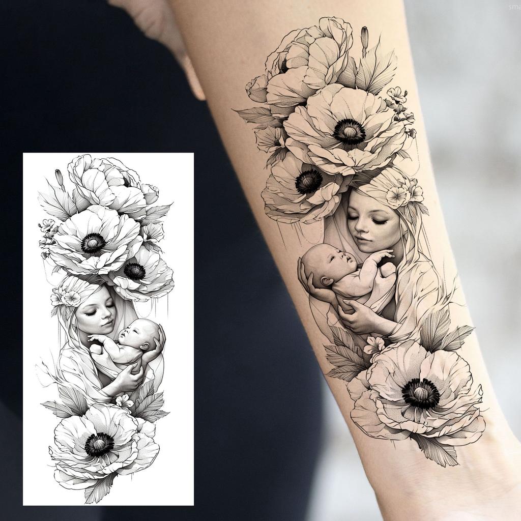 1 Blatt Schick 3D Spinne Löwe Fuchs Blumen Temporäre Tattoos Für Frauen Erwachsene Wasserdicht Langlebig Realistisch Fake Tattoo Aufkleber