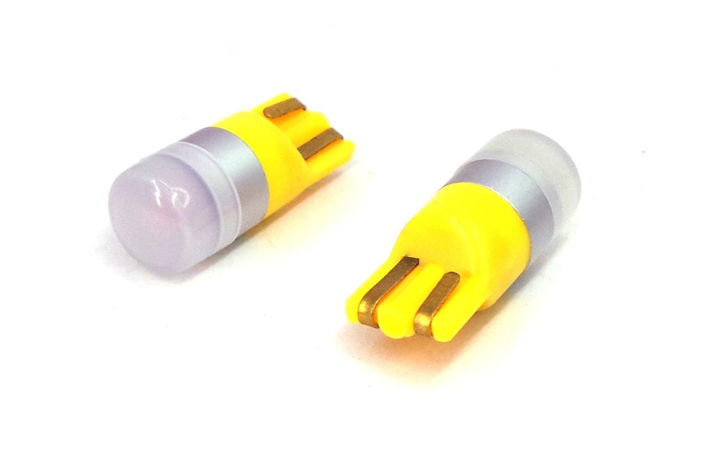 6 Pcs LED Bulb T10, W5W 12V CANBUS 190lm Yellow Off-Road