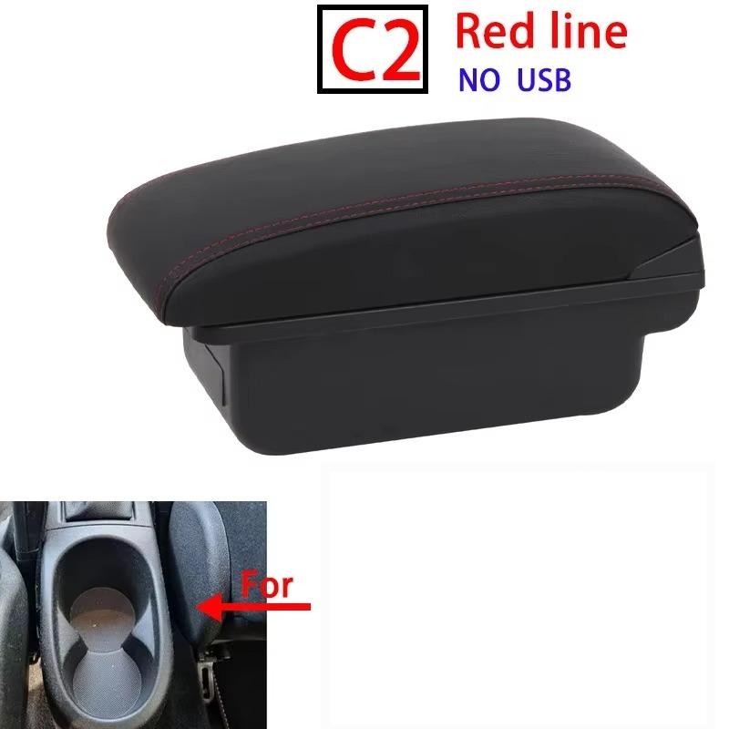 Pour Opel Corsa E Boîte Accoudoir Pour Corsa E Boîte de Rangement Intérieure Accoudoir en Cuir PU avec USB Accessoires de Voiture 2014 2015 2016-2019