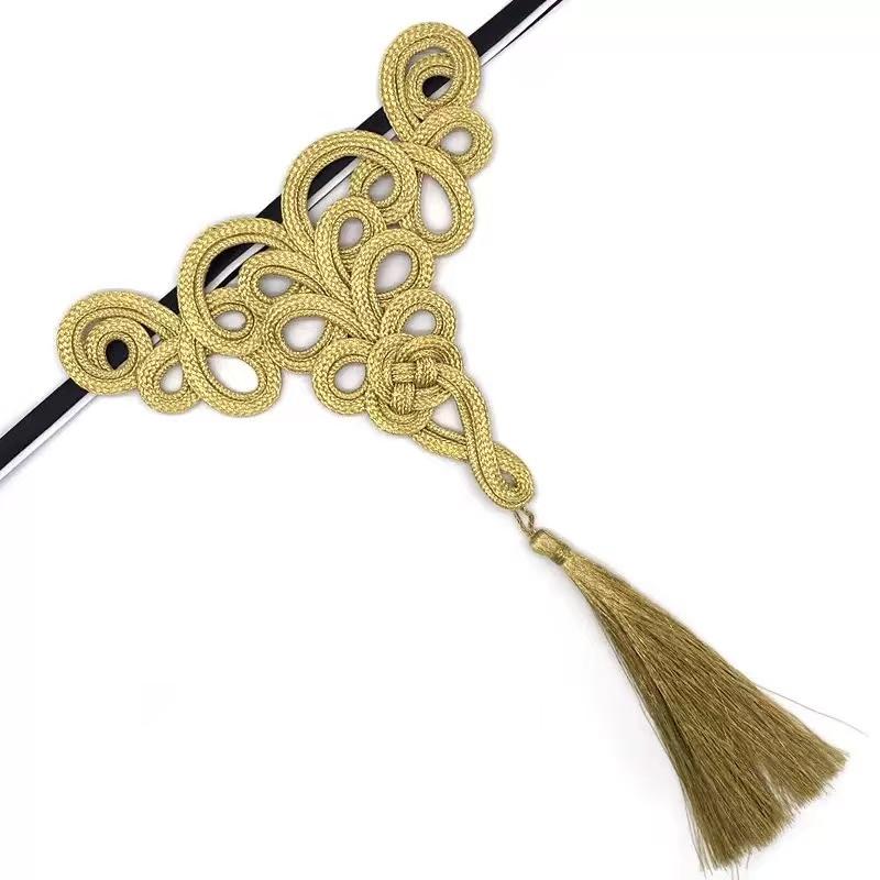 1 Pair Handmade Chinese Knot Tassel Accessories Button for Tang Costume Dresing High-end Clothing Buttons for Clothing Sewing