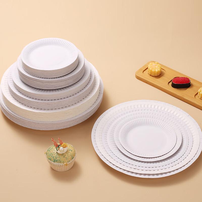 OIMG Disposable Bamboo Paper Plates