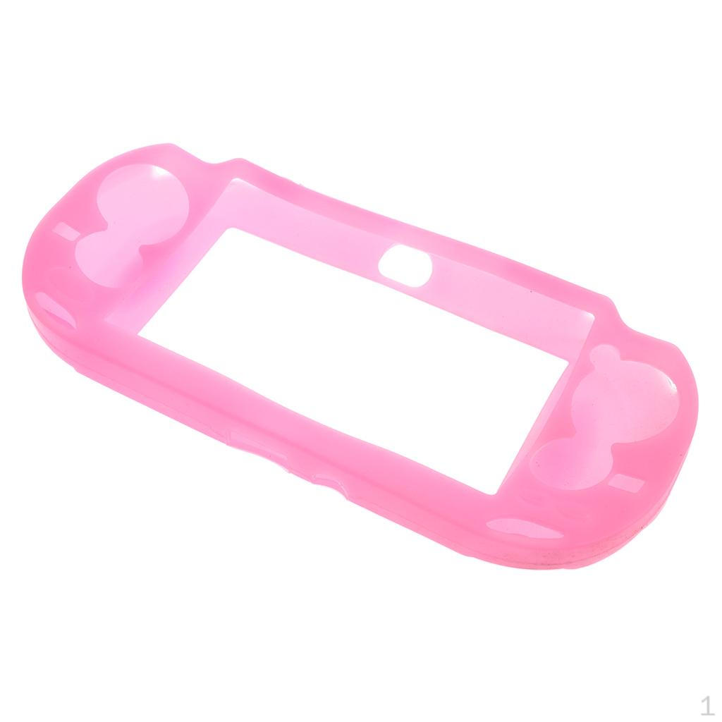 

Силіконовий чохол-шкіра для ігрової консолі PS Vita PSV рожевий