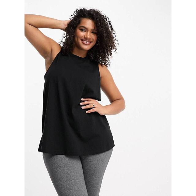 

Хлопковый жилет с прорезями для рук ASOS Curve