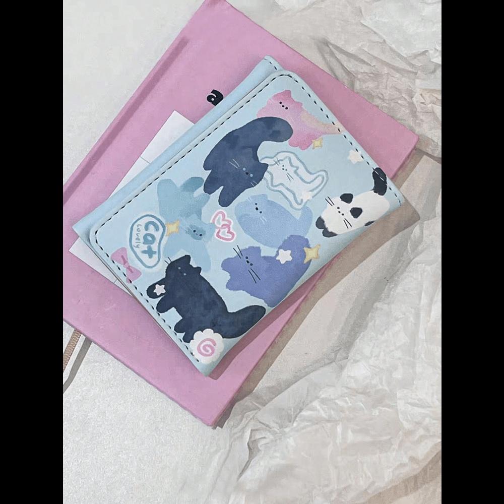 Japanese Style Cartoon Printed Short Women Wallet Multicolor 3 Folds Large For Friend Gifts Birthday Gifts Wallet Small For Women Wallet Purse