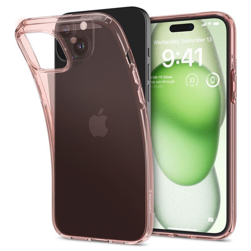 Spigen Crystal Flex Case for iPhone 15 Plus - Pink/Clear