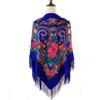 135*135cm Luxury Floral Print Ukrainian Square Scarf