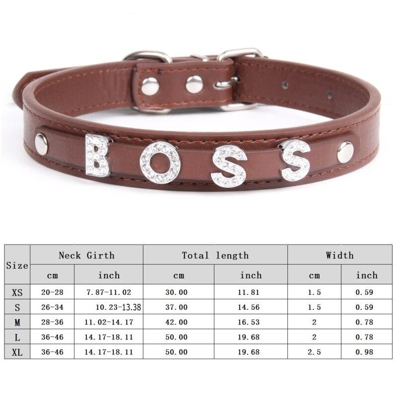 Zgărzi Personalizate pentru Câini Pisici DIY Nume Cățeluș PU Piele Zgărzi Strasuri Sclipitoare Accesorii pentru Câini Zgărzi pentru Animale de Companie pentru Câini Mici Medii