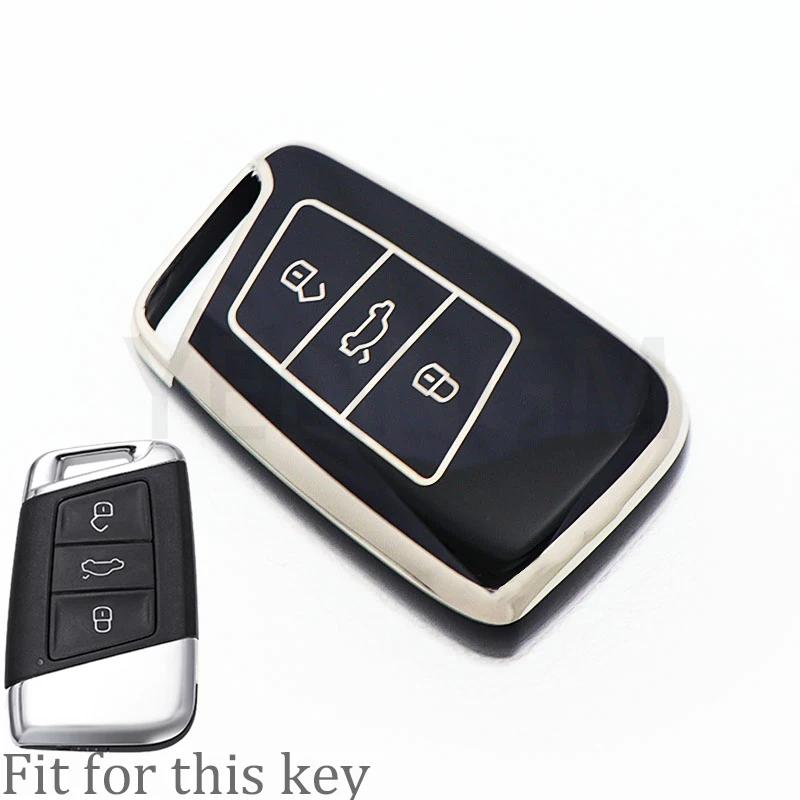 Tpu Car Remote Key Case Cover Shell Fob For Vw Volkswagen Passat B8 Tiguan Magotan Golf For Skoda Kodiaq Superb A7 Accessories