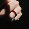 Y2K Red Drip Oil Adjustable Ring Women Men Irregular Geometry Punk Vintage Rings Set for Couple Girls Fashion Jewelry Gifts
