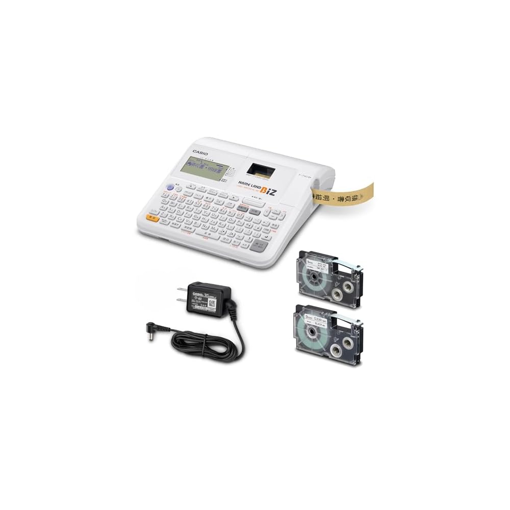 Casio Label Printer Name Land BIZ Standard Model KL-M7 with Tape Set KL-TM7 35mm-24mm width