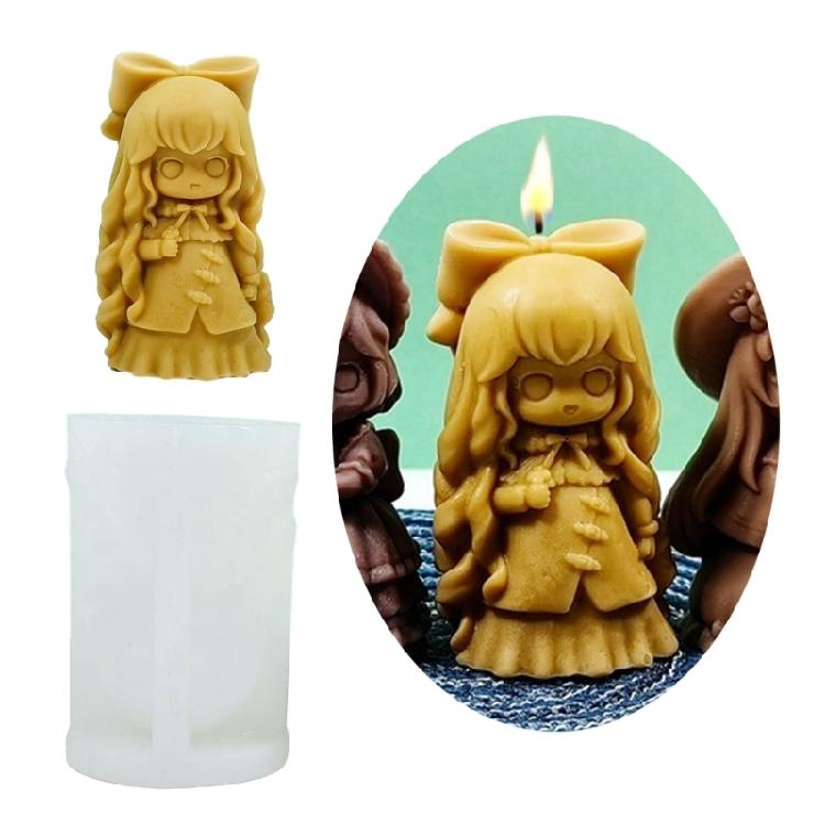 3D Girl Silicone Candle Mold DIY Aromatherapy Gypsum Crystal Epoxy Resin Molds