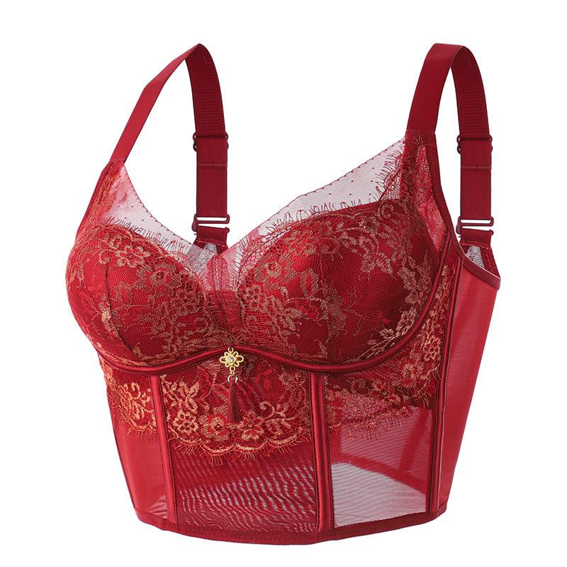 

Women s Wire-Free Shaping Bra Set: Chest Minimizing & Gathering Eight-Row Design 36/80C Thin