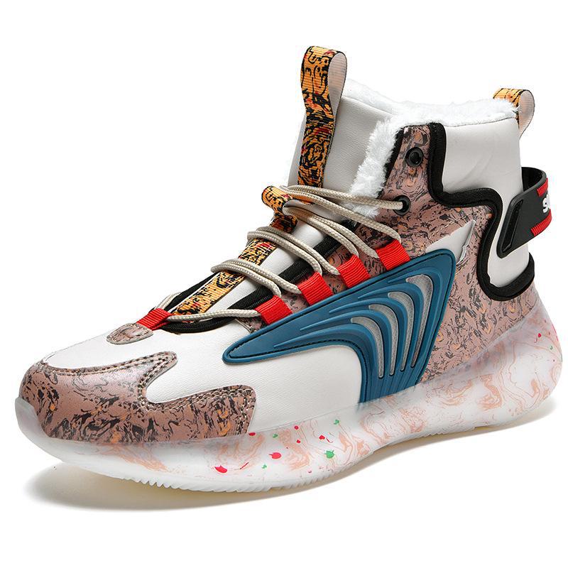 Men's Winter High-Top Basketball & Running Shoes with Popcorn Cushioning