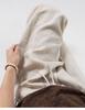 [Plain dyed Tencel Linen] Thin casual pants for men, loose straight leg, wide leg, curved knife, relaxed and comfortable pants