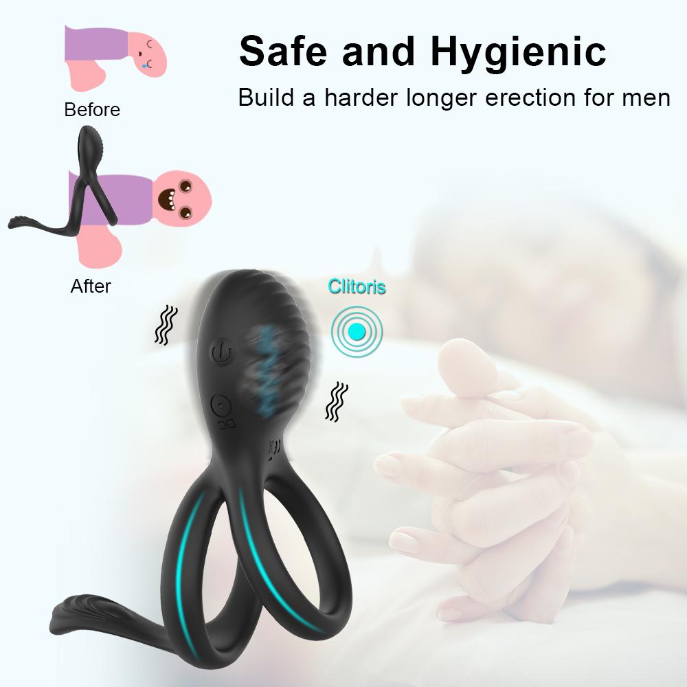 Men and Woman Wireless Remote Control Penis Rings Delay Ejaculation Cock Rings