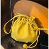 Lychee Pattern Drawstring Bucket Bag Women's Crossbody Shoulder Bag