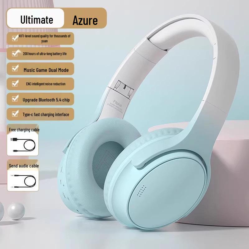 Kabellose Over-Ear Bluetooth-Kopfhörer mit 200 Stunden Akkulaufzeit, Geräuschunterdrückung und Gaming-Funktionen für Sport, Mobiltelefon und Computer