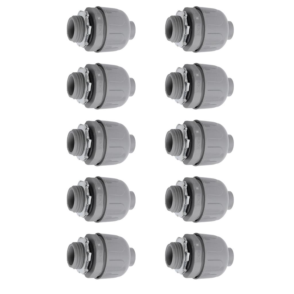 10 st Vattentäta Rörkopplingar 1 Tum NPT Nylon 6 Elektrisk Rörkoppling för Hem