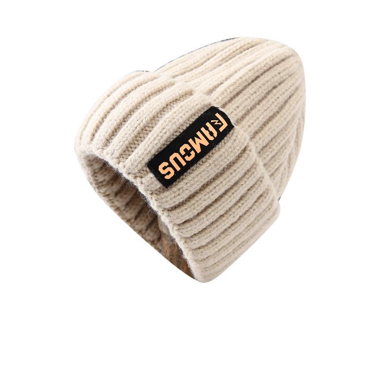 Hat Female Autumn and Winter Korean Version Versatile Fashion Wool Hat Winter Internet Celebrity Thermal Ear Protection Bag Head Knitted Hat