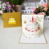 Happy Birthday Card for Girl Kids Wife Husband 3d Birthday Cake Pop-Up Greeting Cards Postcards Gifts with Envelope