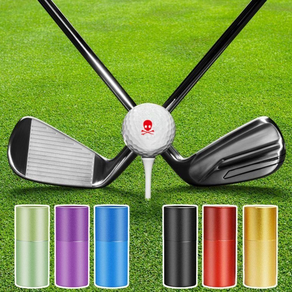

Cylindrical Golf Ball Stamp Black Metal Seal Durable Golf Ball Marker Outdoor