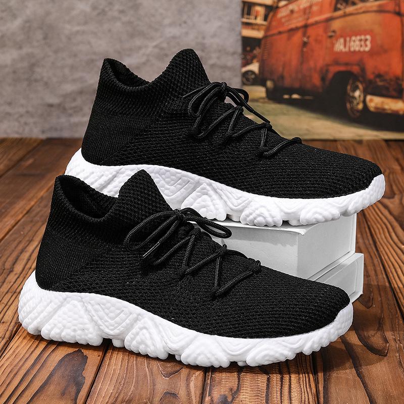 

2025 direct sales fashion couple outdoor casual shoes platform lazy shoes fly-woven upper sports shoes 47