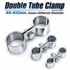 Zinc Plating Parallel Pipe Clamp 8‑Shape Dual Pipe Fixing Clip Practical Twin Hose Clamp  Machinery