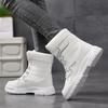 Schuhe für Damen Stiefel Rutschfest High Top Freizeitschuhe Damen Atmungsaktiv Weiß Klobiger Sneaker Übergröße De Mujer