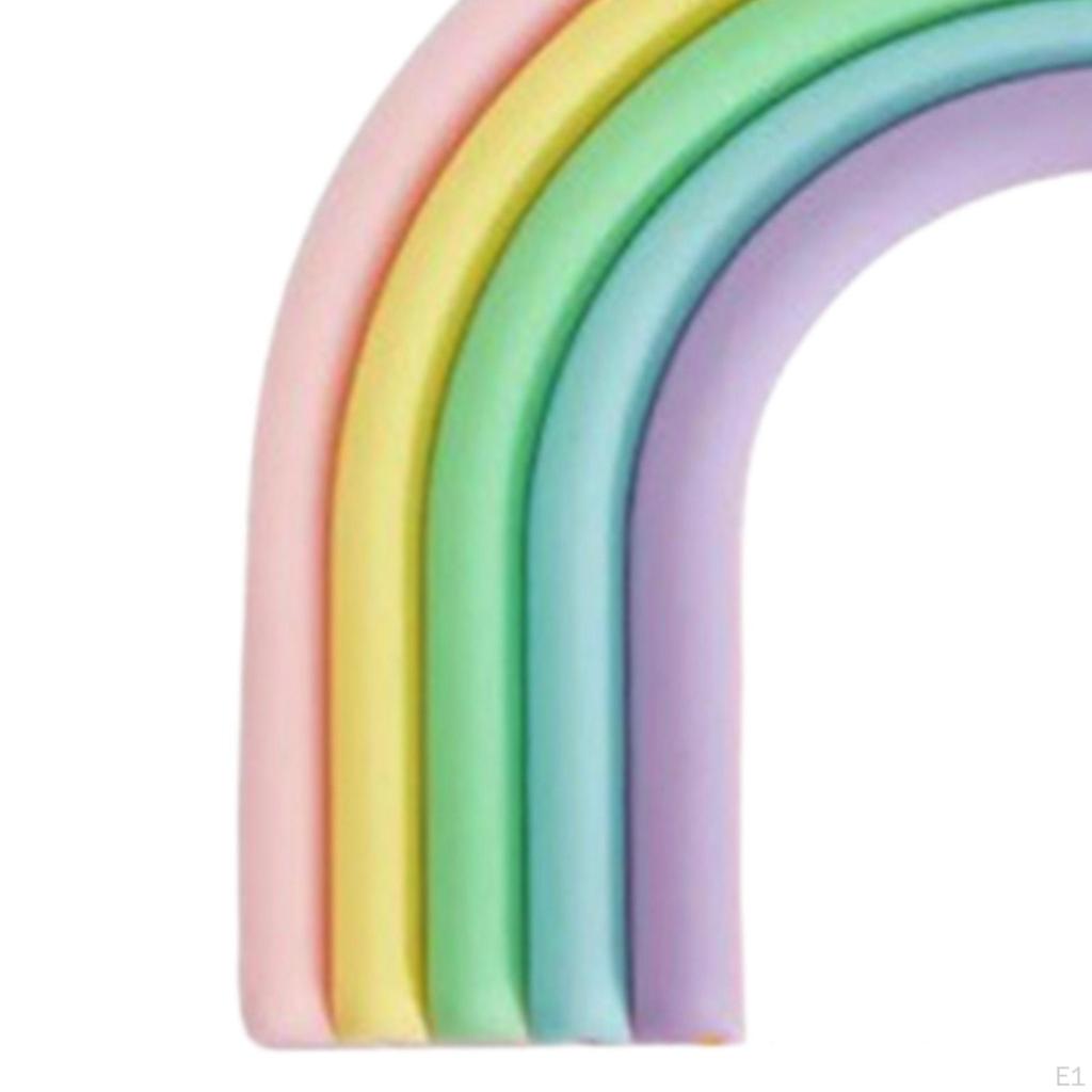 28 Pieces Rainbow Cake Toppers Party Decoration Creative Collectible Decorations for Birthday