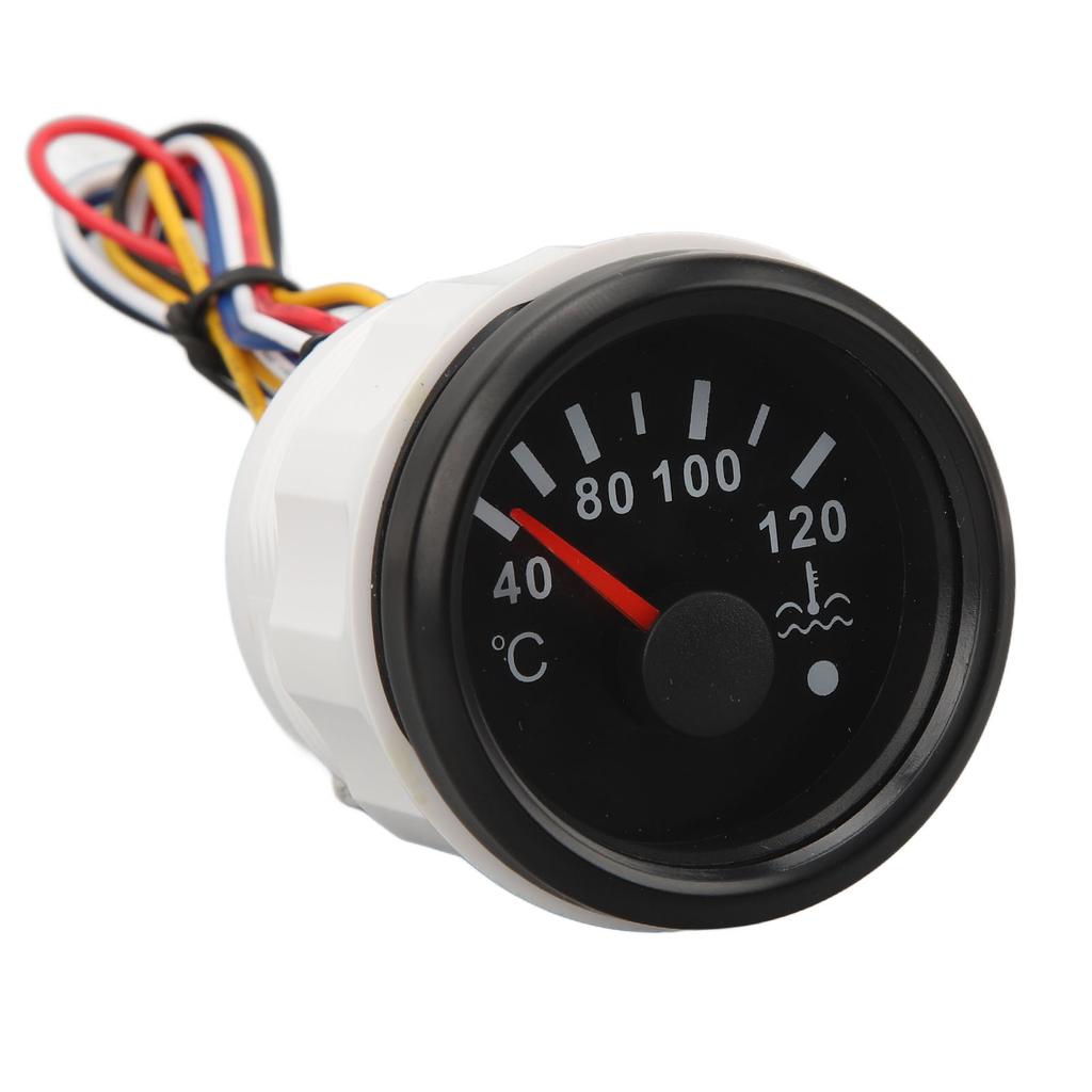 52MM Water Temperature Gauge 40 To 120 Degrees C  9 To 32V Pointer Water Temperature Meter with Backlight For RVs Yachts Fishing Boats
