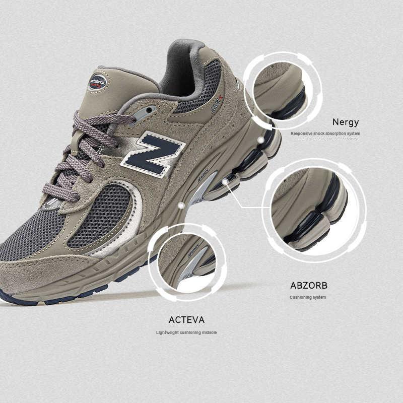 Nové dětské běžecké boty New Balance NB 2002R Slip Resistant Cushioning Wear Resistant Low Top pro teenagery, šedo-černé GC2002R0