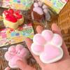 Cat Paw Mochi Taba Silicone Slow Rebound Pinch Decompression Toy Squishy Fidget Toy Cute Plush Cat Paw Stress Release Vent Toy