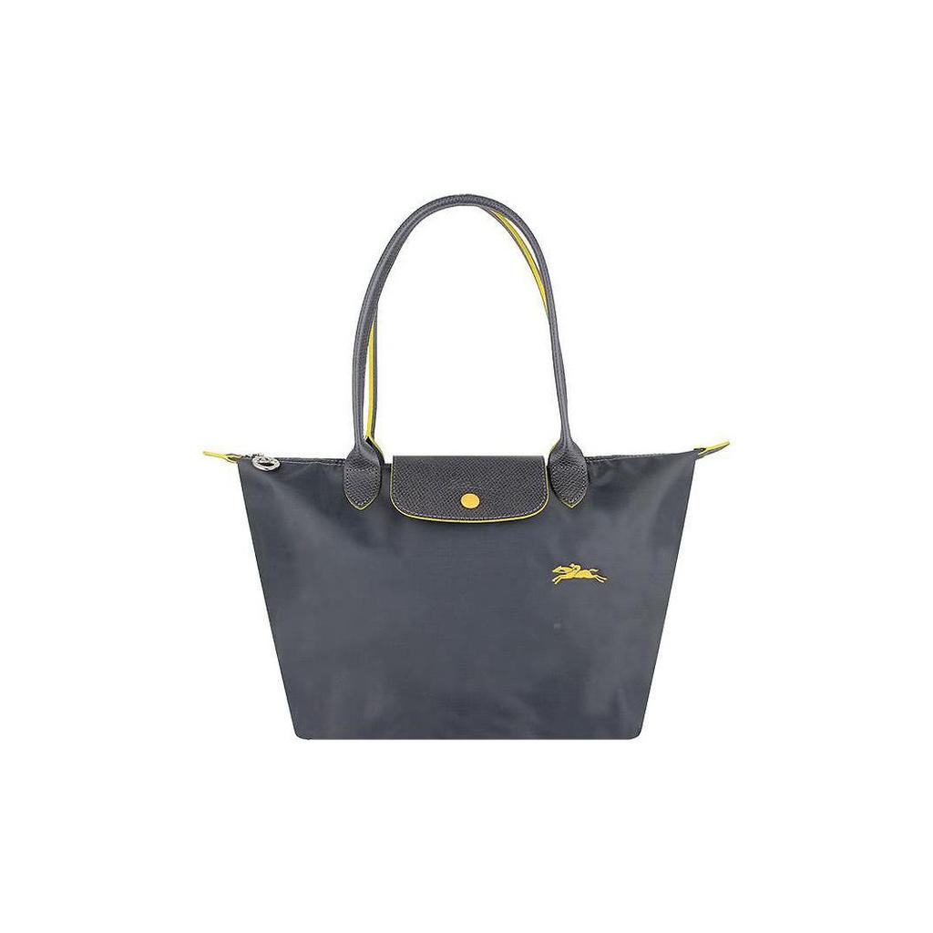 Longchamp Borsa da shopping in tela Le Pliage Club 28 Grande capacità Borse da donna Grigio metallizzato 2605619300