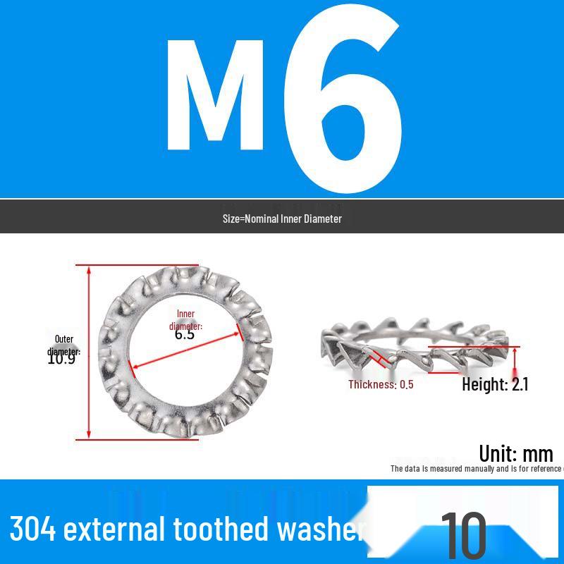 Iron Serrated Locking Washer Set with Anti-Loosening Shims