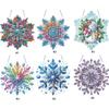 Winter Schneeflocke 2D Flach DIY Hängende Diamond Art Kits Strass Diamond Art Fensteranhänger Fensterhängekunst für Heimdekoration