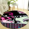 1pc Monster High Draculaura2 Design Printed Area Round Carpet for Bedroom Living Room Home Decor Rugs Mat Non Slip Mat Rug for Bedside