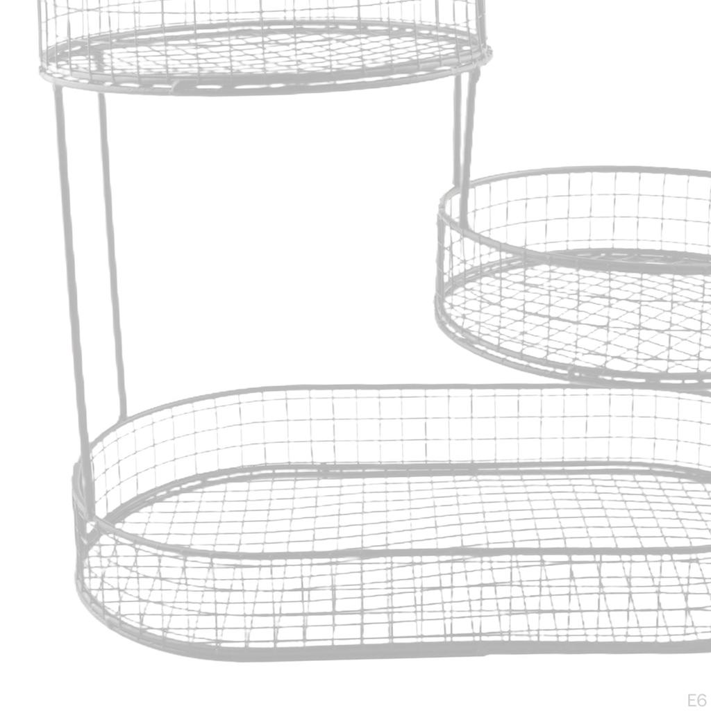 4 Layer Fruit Basket Kitchen Countertop Rack Multiuse Holder Metal Mesh Fruits Stand for Bread