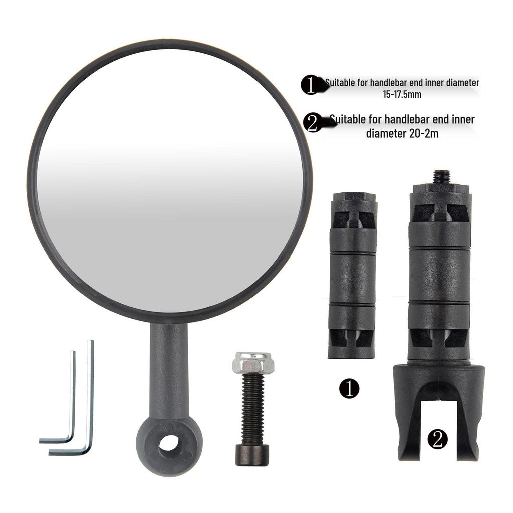 Opvouwbare Universele Bolle Achteruitkijkspiegel voor Mountainbikes en Racefietsen