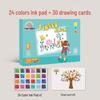 Non-Toxic Finger Painting & Coloring Book Set for Kids