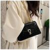 Crocodile Patterned Chain Women's Bag, Trendy Korean Version, Single Shoulder Crossbody Women's Bag, Small Square Bag