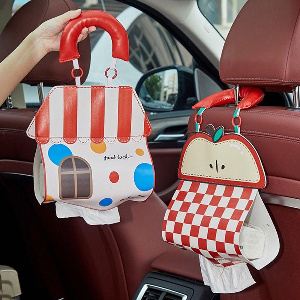 Cartoon Hanging Tissue Bag Waterproof Tissue Storage Holder Wall Hanging Napkin Dispenser  Bedside